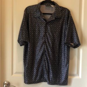 ODO Men’s Collar Button Shirt Lg